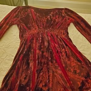 Live and Let Live Red Long-Sleeve Dress Shirt - Size Small